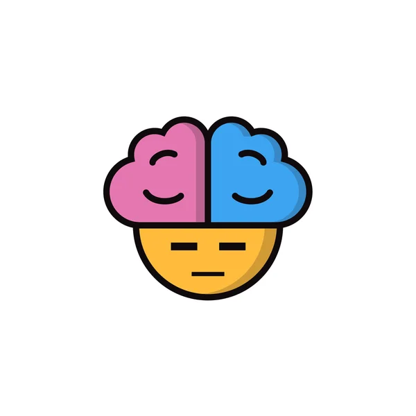 Sourire suspect avec de gros cerveaux — Image vectorielle