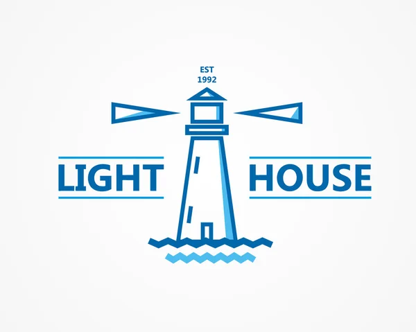 Logo vectoriel ou icône symbole du phare — Image vectorielle