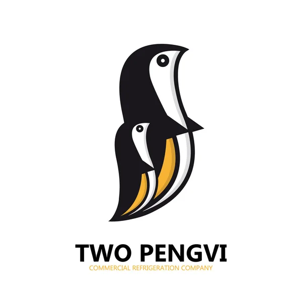 Logo im Pinguin-Design — Stockvektor