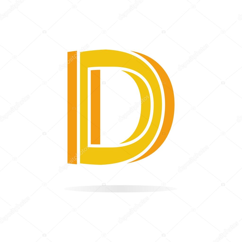 Logo D letter for company vector design template.