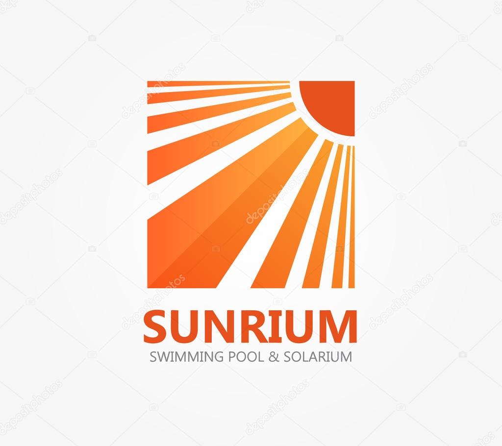 Vector logo symbol for travel or solarium