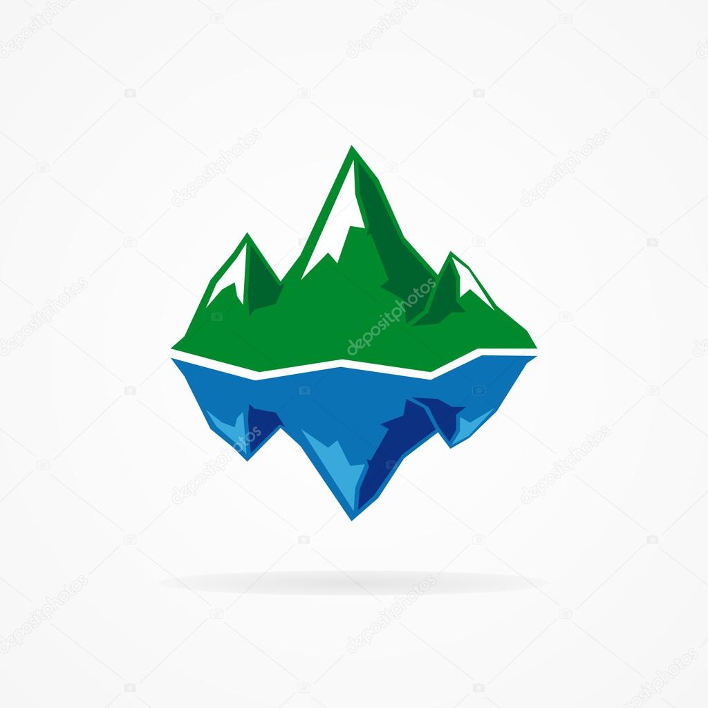 Vector logo of the mountain and iceberg