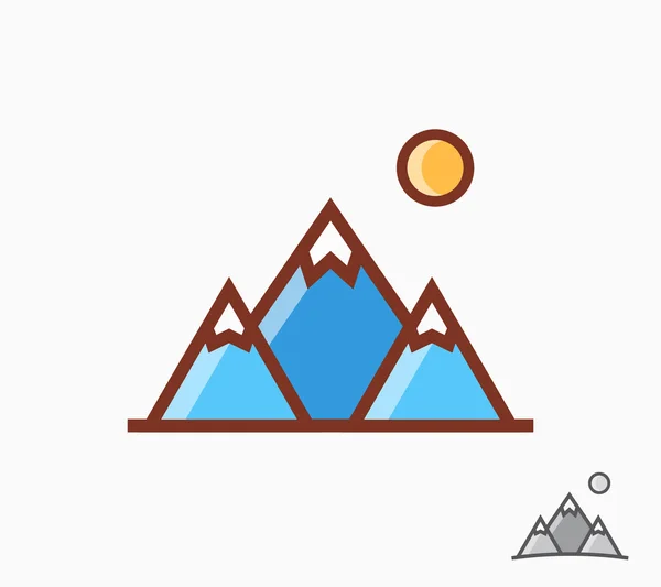 Значок или логотип Векторных гор — стоковый вектор