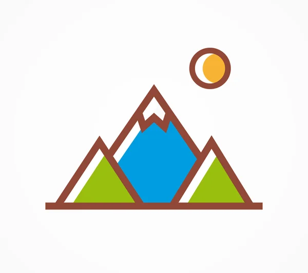 Symbole d'icône des montagnes vectorielles — Image vectorielle