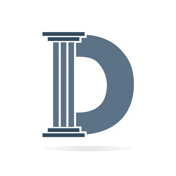 Písmeno D logo nebo symbol ikona — Stockový vektor