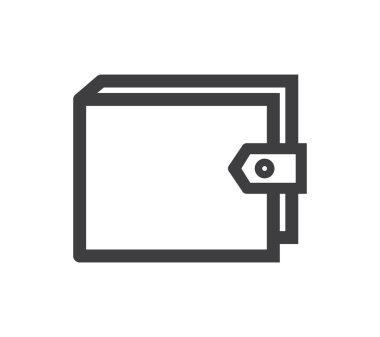 Vektör cüzdan simgesini veya logosu