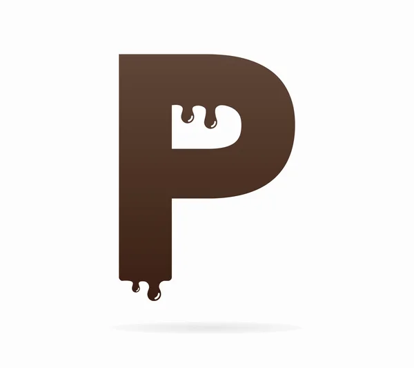 Bokstaven P logotyp eller symbol ikonen — Stock vektor