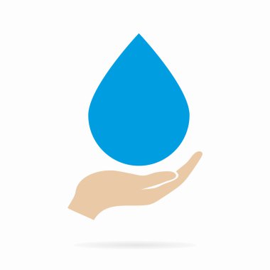 Su damla el logo veya simgesi 