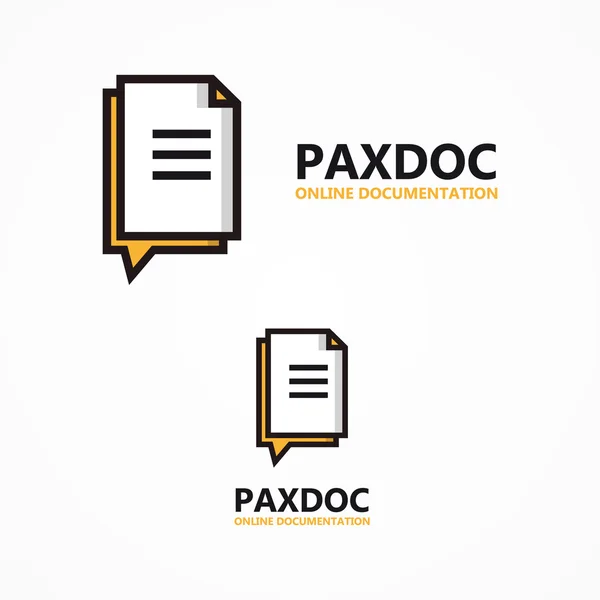 Logo del documento vectorial — Vector de stock