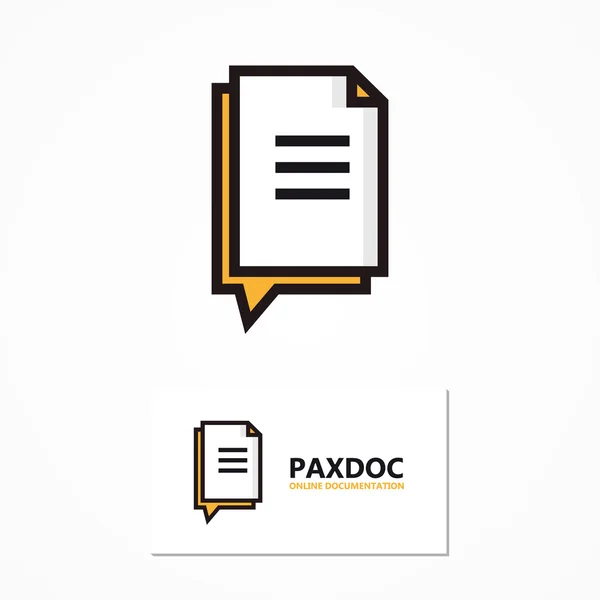 Vektör belge logosu veya simgesi