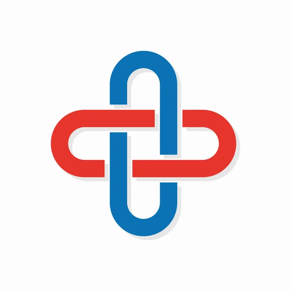 Ιατρική διαγώνιο λογότυπο ή εικονίδιο — Διανυσματικό Αρχείο
