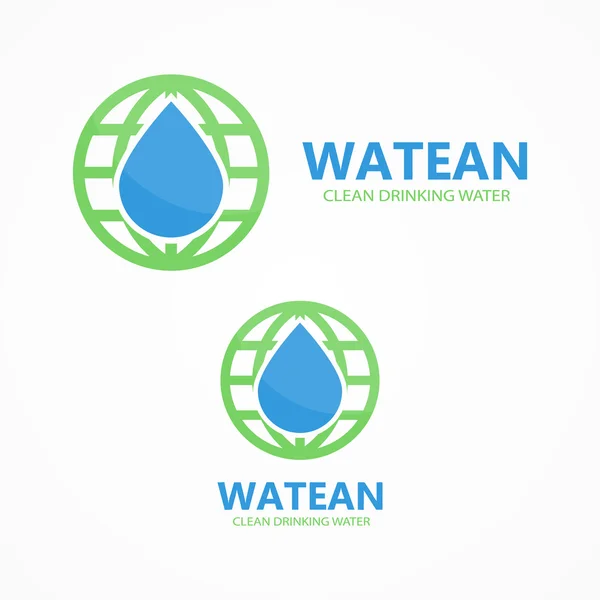 Logo mieszanina wody i ziemi — Wektor stockowy