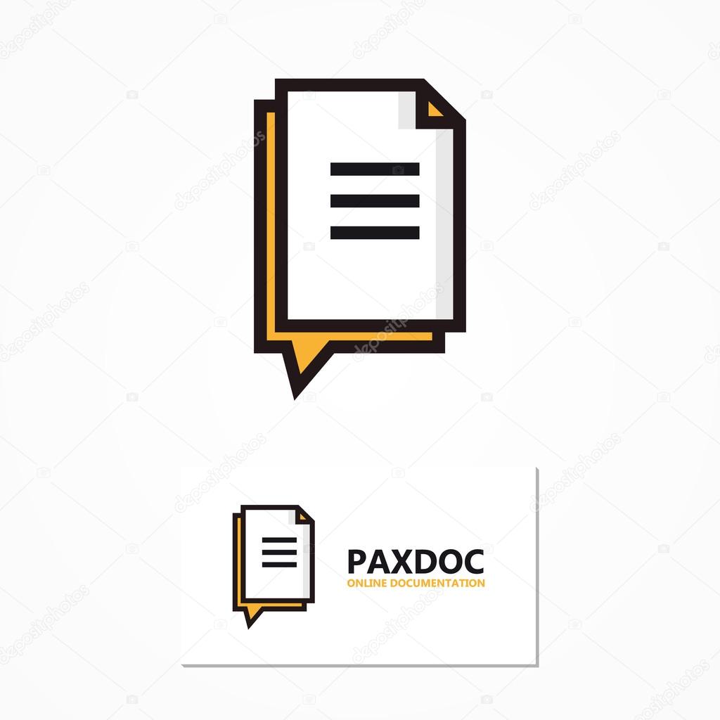 Vector document logo or icon