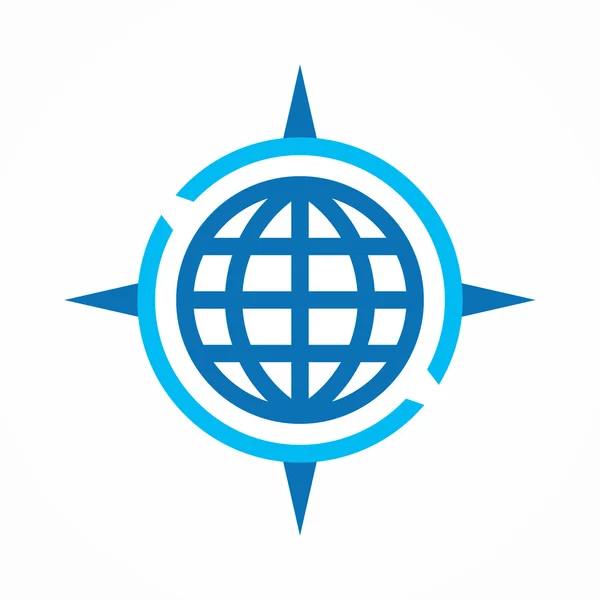 Vektör logo kombinasyonu bir Coğrafya ve dünya