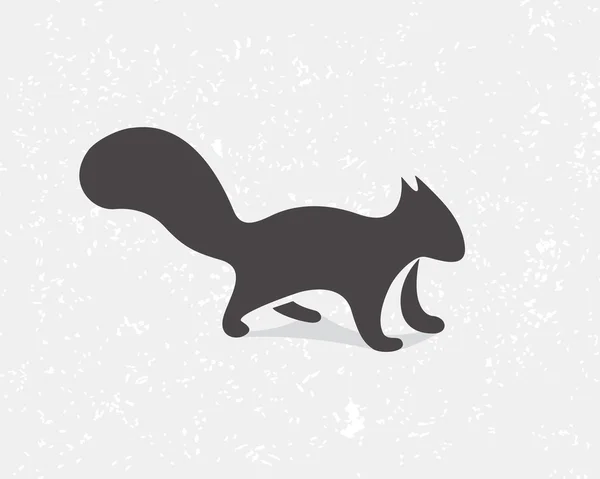 Gray squirrel logo of pictogram — Stockvector