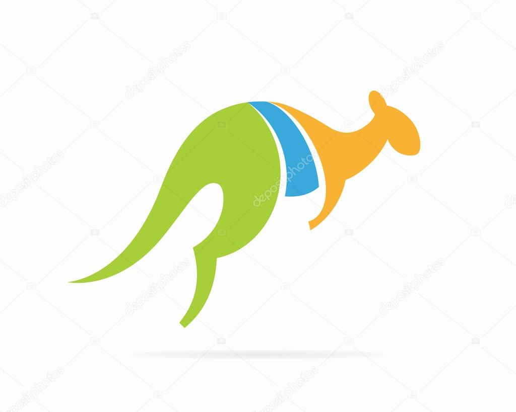Vector kangaroo logo vector design template 