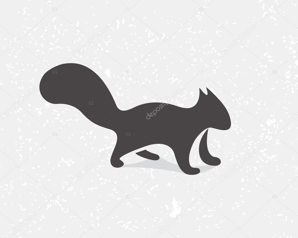 Gray squirrel logo or icon