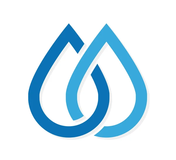 Vector vatten droppe ikonen eller logotyp — Stock vektor