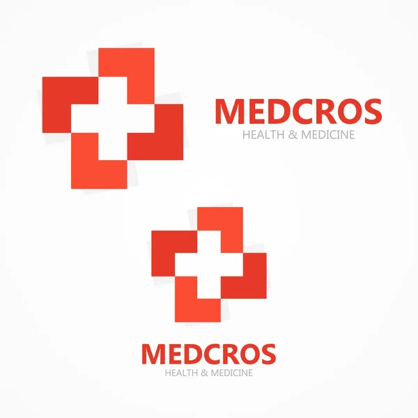 Vector médico cruz logotipo o icono — Archivo Imágenes Vectoriales