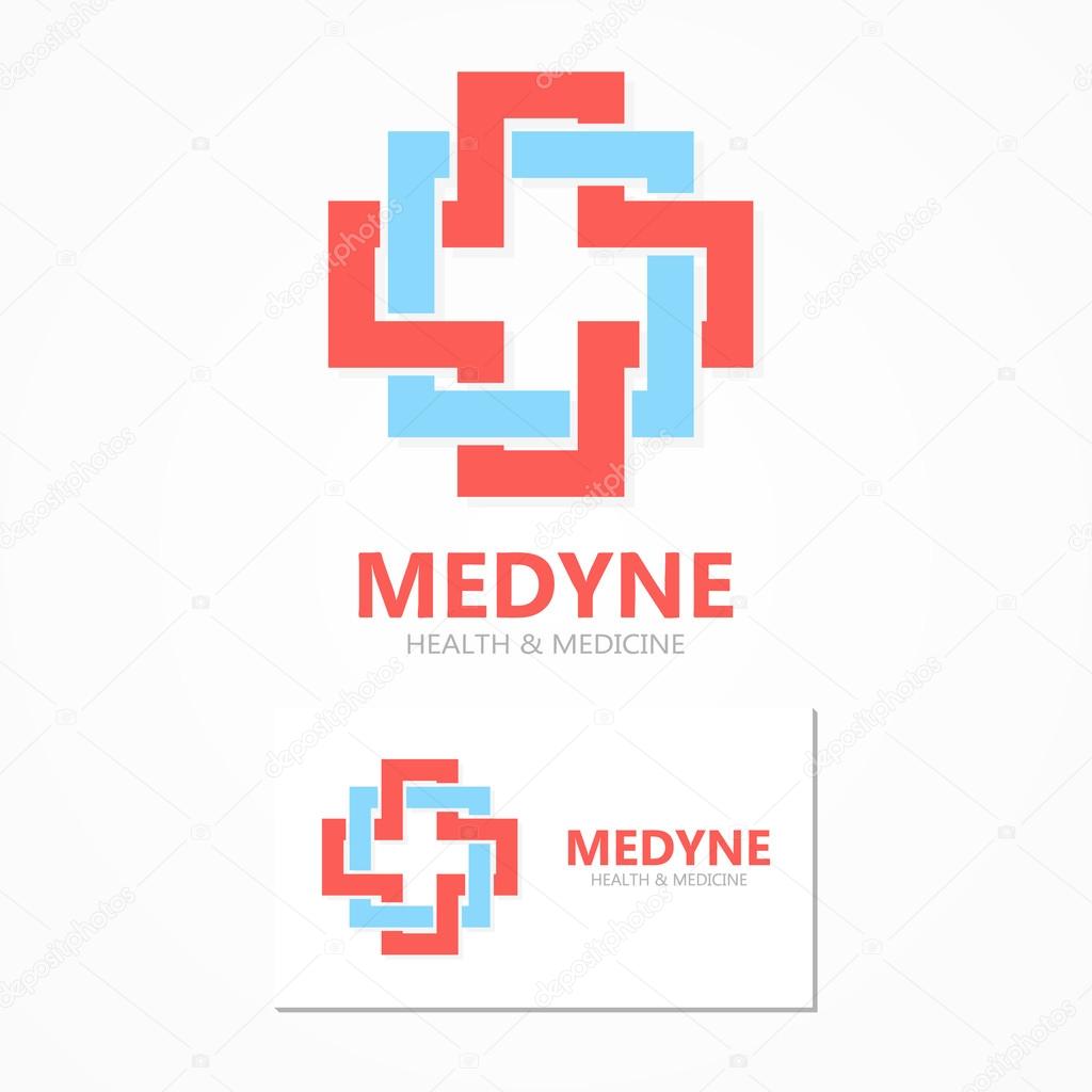 Vector logo design element with business card template