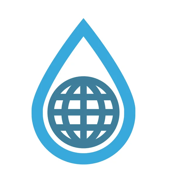 Logo vectoriel combinaison d'eau et de terre — Image vectorielle