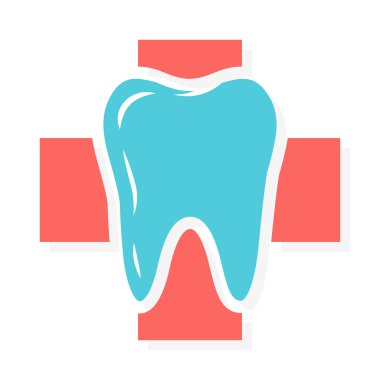 Vektör logo birleşimi tıbbi çapraz ve diş