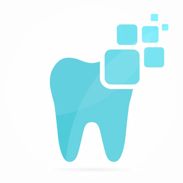 Vector digital dental  logo or icon — Stock Vector