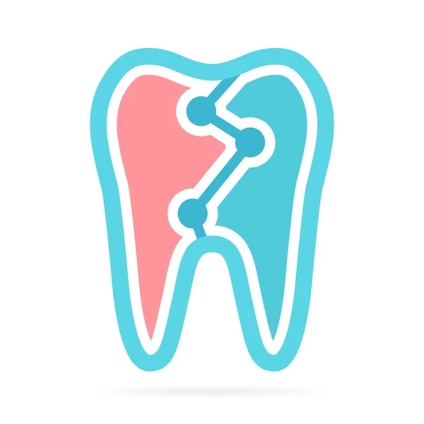 Οδοντιατρική λογότυπο του σχεδιασμού για οδοντίατρο ή την οδοντιατρική κλινική — Διανυσματικό Αρχείο