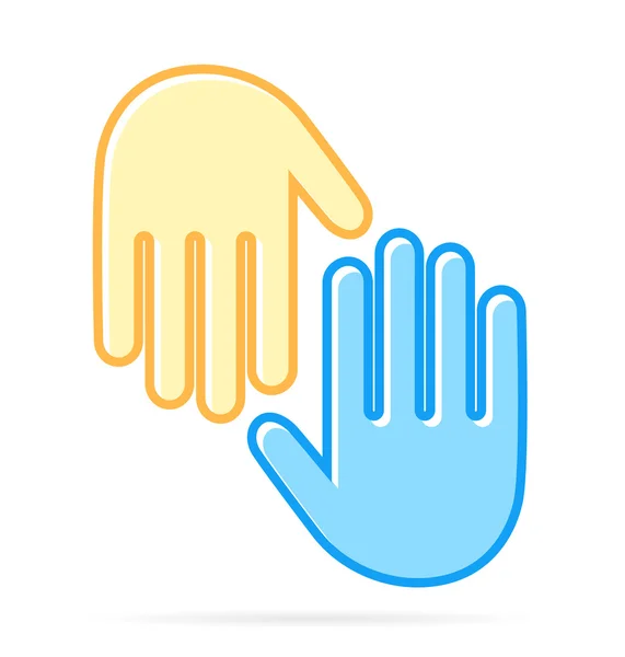 Hand logo design vector template. — Stock Vector