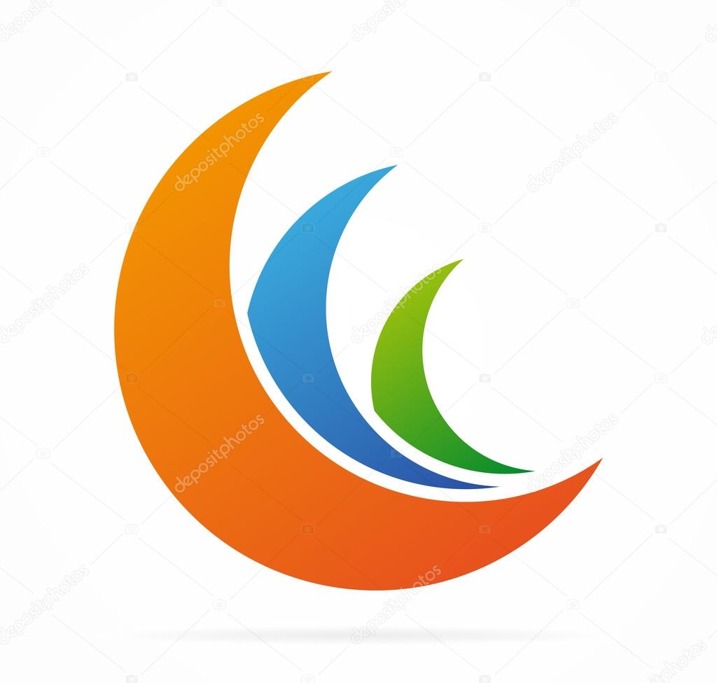 Moon vector icon or logo  design elements.