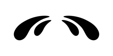 Siyah gözyaşları. Soyut dekorasyon, poster tasarımı, arka planlar, logolar, çocuk çizimleri ve oyuncu yaratıcı grafikler için mükemmel..