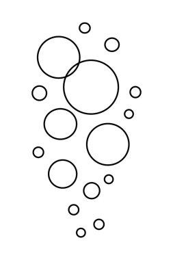 Minimal black outline soap bubbles. Ideal for hygiene icons, water concepts, abstract backgrounds, modern minimal design and monochrome graphics.