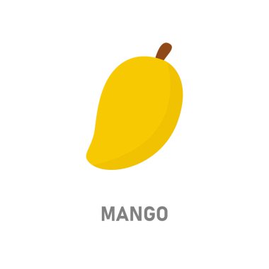 Olgun tropikal meyve. Beyaz arkaplanda izole edilmiş renkli meyve simgesi, gıda ambalajı, beslenme içeriği ve sağlıklı tasarımlar için ideal.