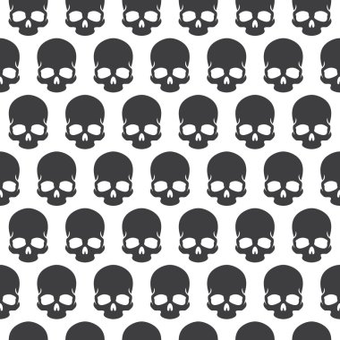 Kafatasları ve kemikleri ile vektör seamless modeli