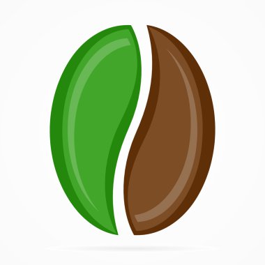 Vektör kahve çekirdeği logo veya simgesi