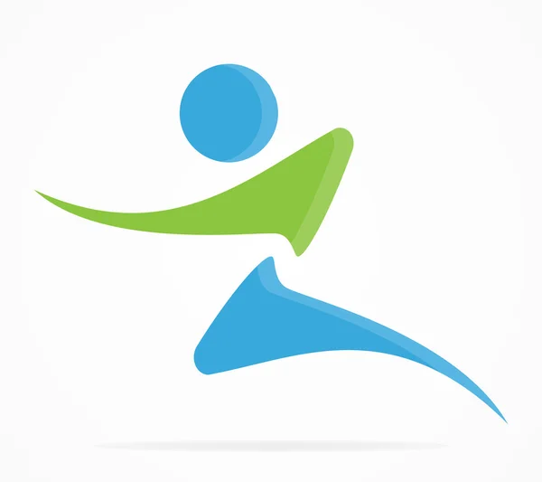 Vector fitness and running logo — Stock Vector