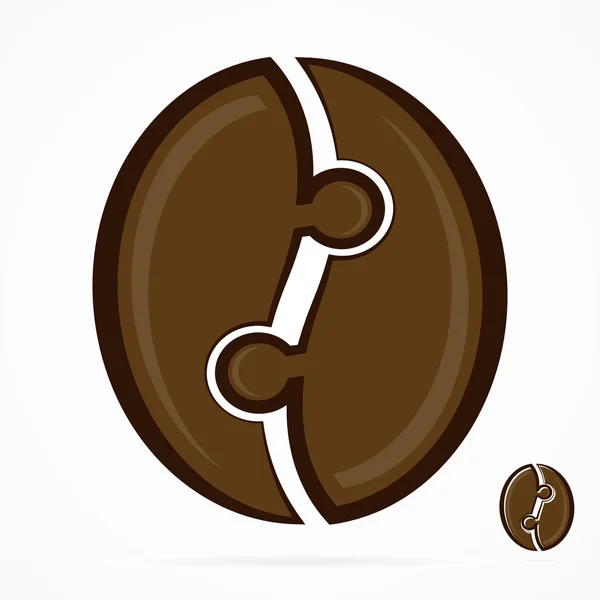 矢量咖啡豆徽标 — 图库矢量图片