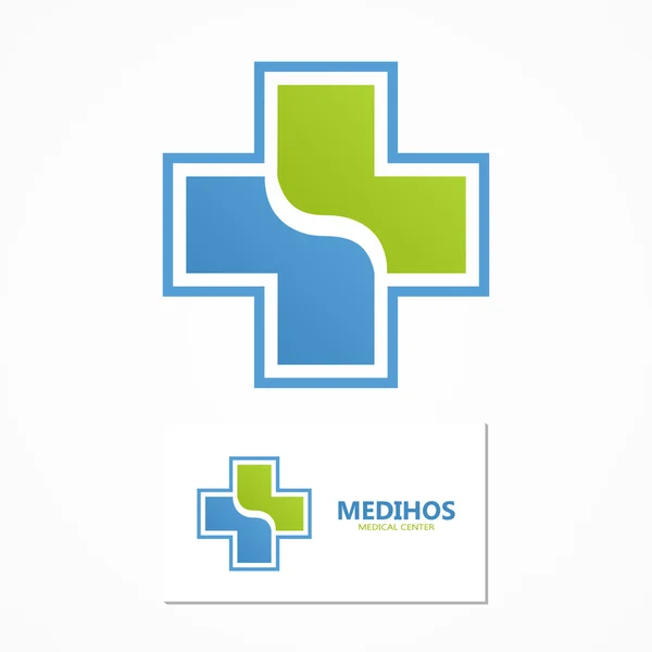 Logotipo médico vetorial. Logotipo sanitário — Vetor de Stock