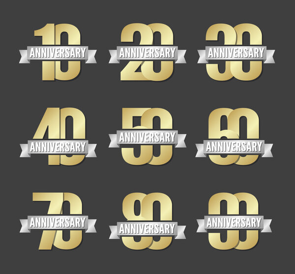 Набор юбилейных золотых знаков
