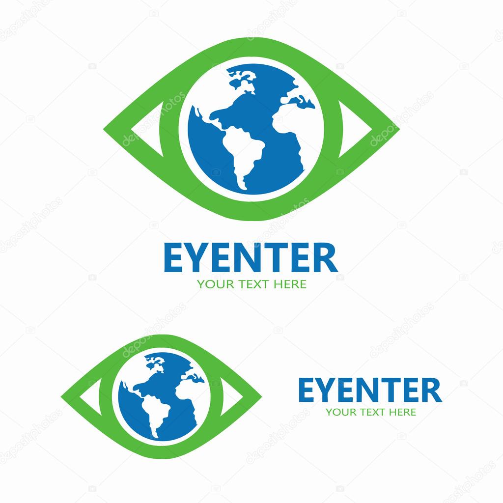 Vector world eye logo