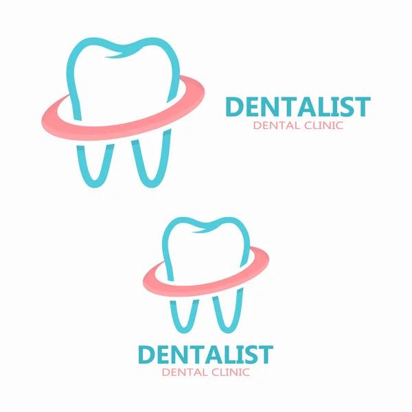 Diseño del logo dental vectorial. Logo de la clínica dental — Vector de stock