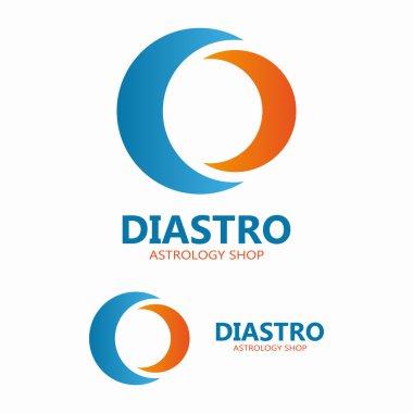 Vektör yarım daire logo tasarım öğesi. Soyut ay