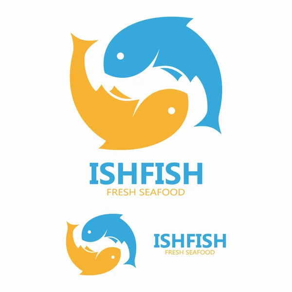 Шаблон векторного логотипу риби — стоковий вектор