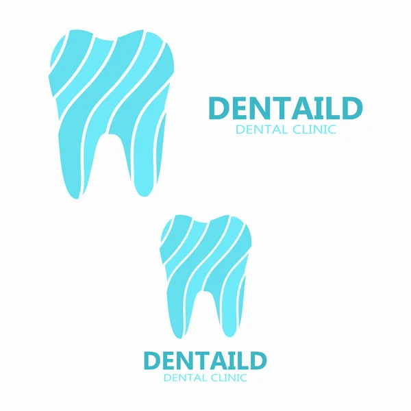 Logotipo dental sano del vector. Logo de la clínica dental . — Vector de stock