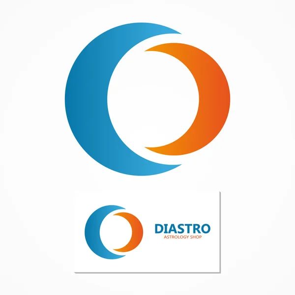 Logo astratto del semicerchio — Vettoriale Stock