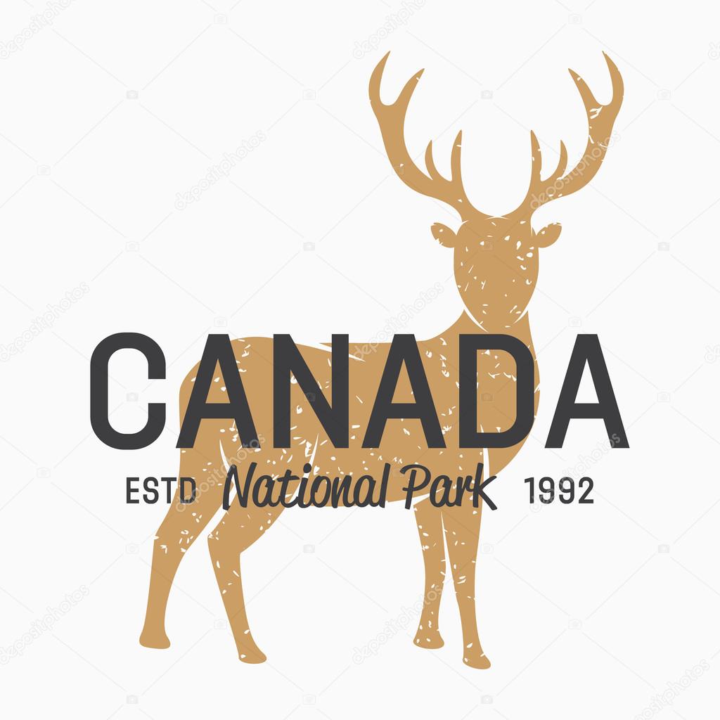 Vector deer logo design elements