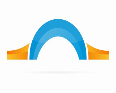 Vektör köprü logo tasarım öğeleri