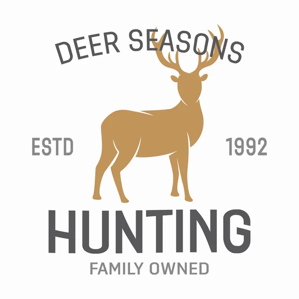 Vetor emblemas de caça vintage —  Vetores de Stock