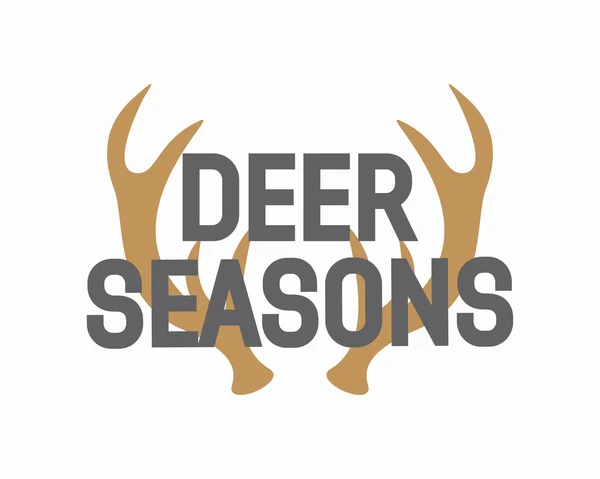 Vector deer antler logotyp — Stock vektor