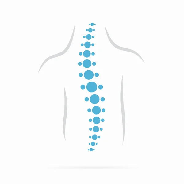 Diseño de símbolo de diagnóstico de columna vertebral — Archivo Imágenes Vectoriales